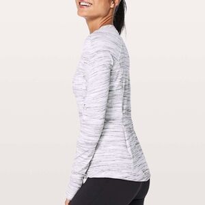 Lululemon Runderful Long Sleeve Space Dye Camo White Women’s Size 8 #201